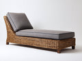 Bain de soleil-Résine tressée-Tissu-Bois-198x74x86 cm-Naturel-Gris-Bohème