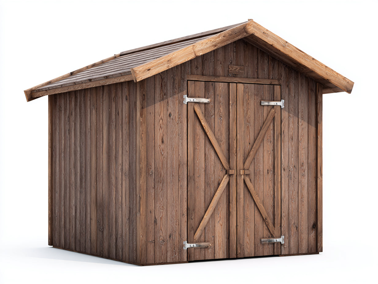 Abri de jardin-Bois-340x245x275 cm-Marron clair-Rustique