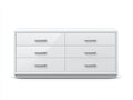 Commode-Panneaux MDF-170x46x78 cm-Blanc-Design encadré