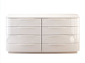 Commode-Panneaux MDF-180x52x83 cm-Blanc brillant-Style arrondi