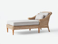 Bain de soleil-Résine tressée-Tissu-Bois-194x79x92 cm-Naturel-Beige-Naturel